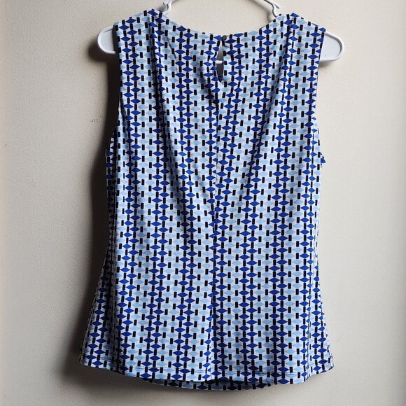 Calvin Klein Geometric Print Sleeveless Blouse Size Small - Picture 13 of 14
